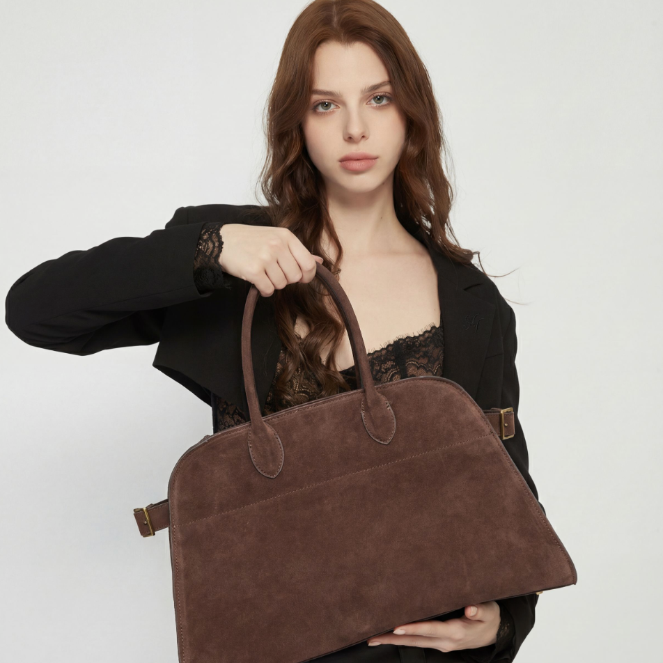 Belted Trapeze Tote