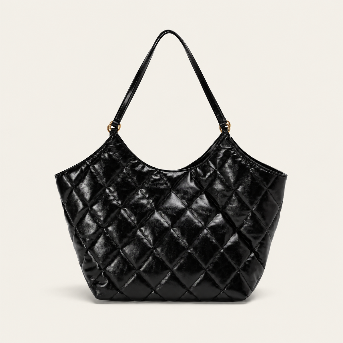 Glossy Quilted Tote Bag