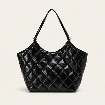 Glossy Quilted Tote Bag