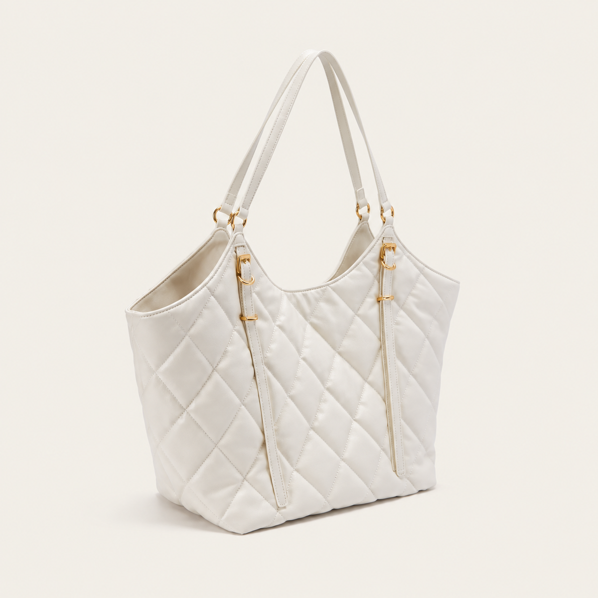 Glossy Quilted Tote Bag