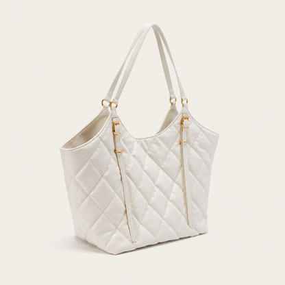 Glossy Quilted Tote Bag