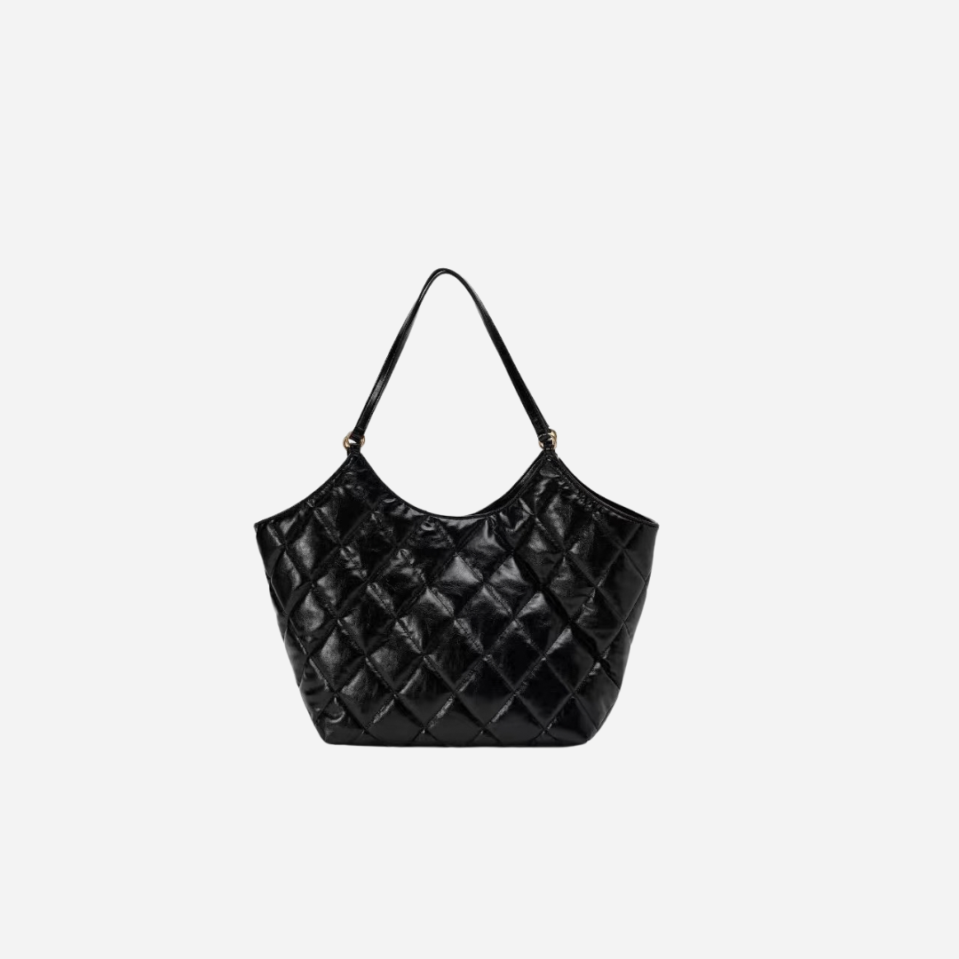 Glossy Quilted Tote Bag